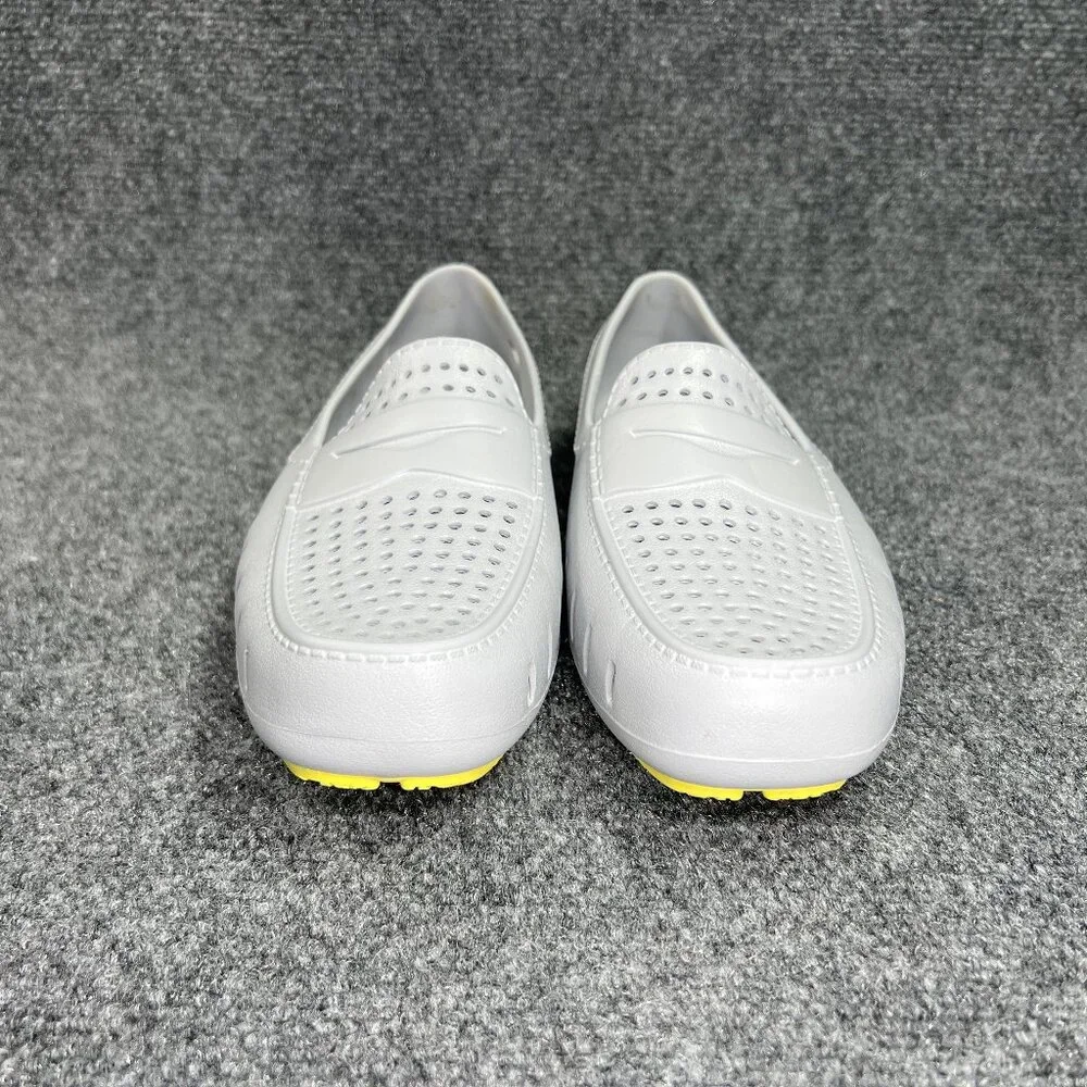 Floaters Country Club 4.0 Driving Loafers Men's Size‎ 10 Grey Yellow Waterproof